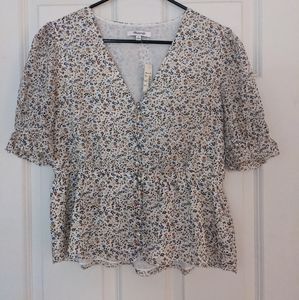 Madewell peplum blouse